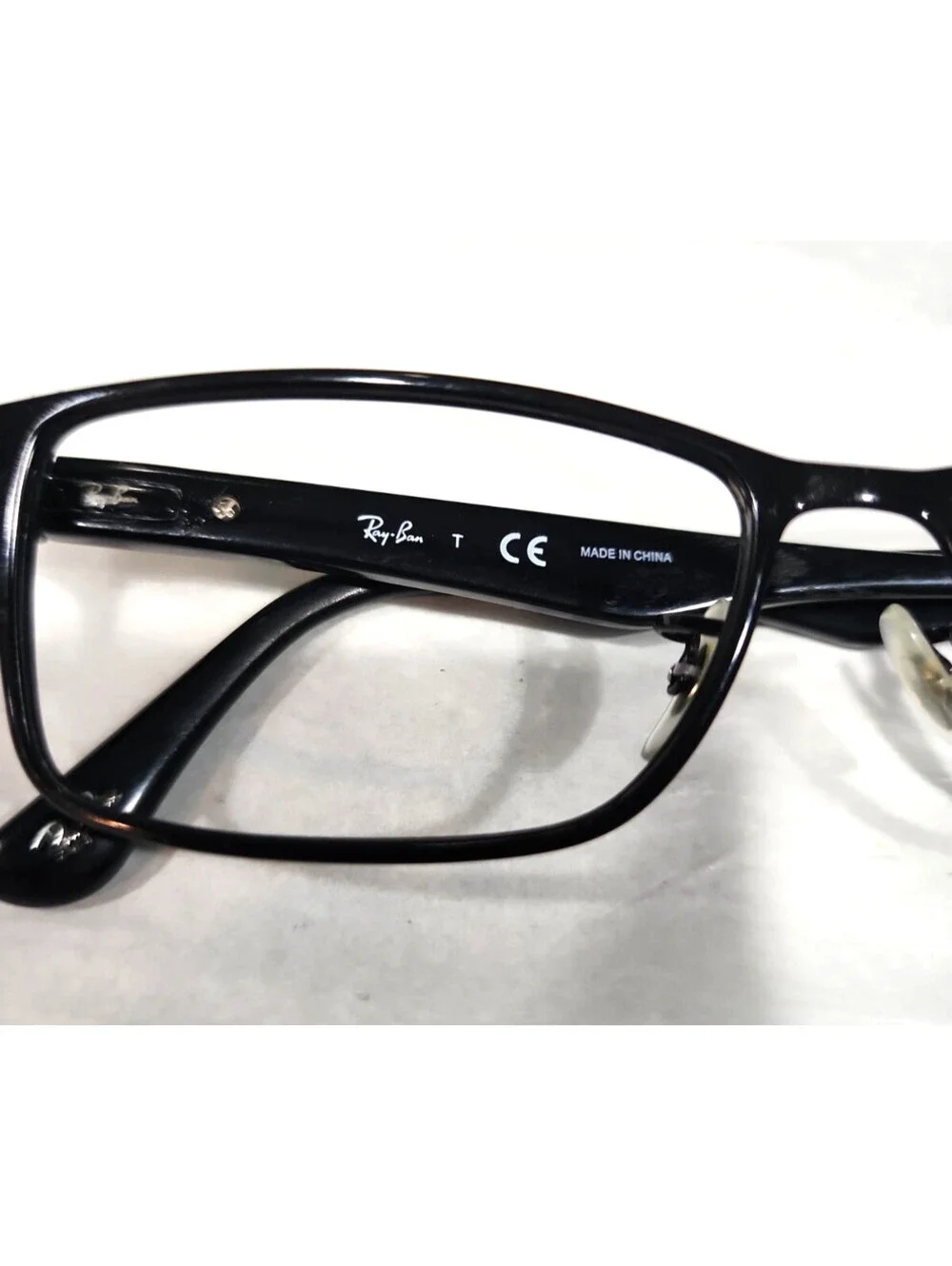Ray Ban RB6238 2509 Black Metal Rectangle Eyeglasses 55-17 145 WHA